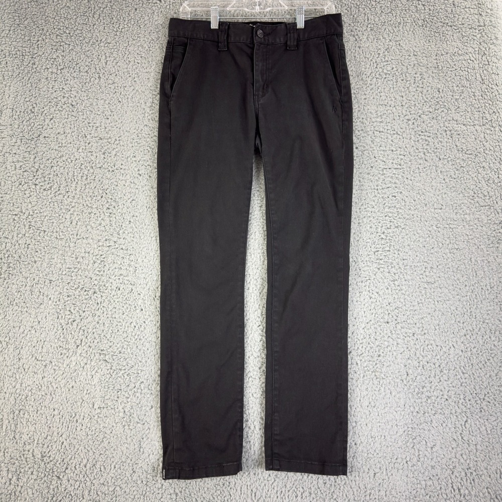 Altamont A 1969 Slim Straight Chino Pants Mens 30 Black Casual Flat Front
